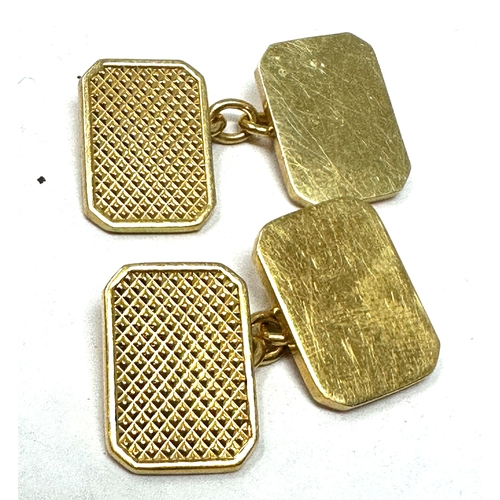 121 - 2 Pairs of heavy silver hallmarked cuff links  inc blue enamel & gold gilt hallmarked ASP total weig... 