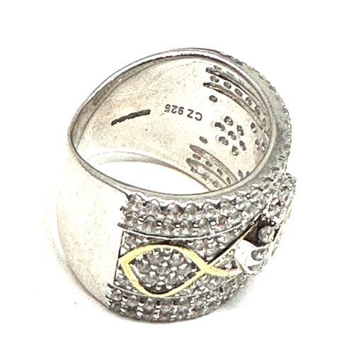 126 - Large Tova Diamonique 925 Sterling Silver Ring