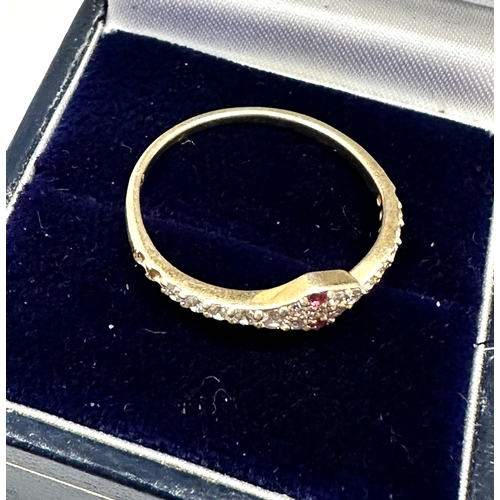 129 - Vintage silver gemstone set snake ring