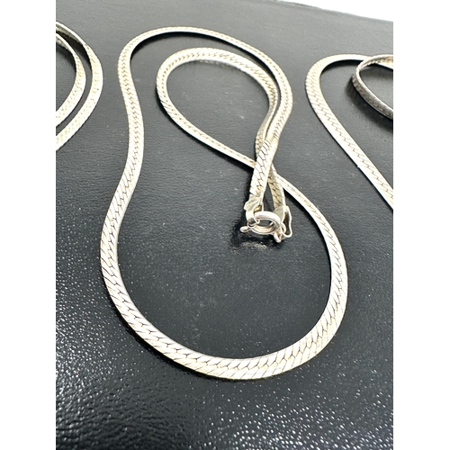 134 - 3 Vintage silver necklaces weight 18g