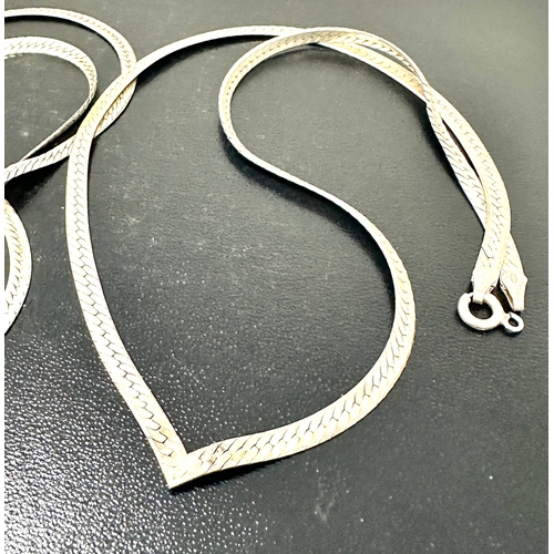 134 - 3 Vintage silver necklaces weight 18g