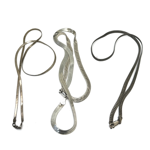 135 - 3 Vintage silver necklaces weight 30g