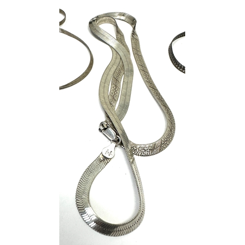 135 - 3 Vintage silver necklaces weight 30g