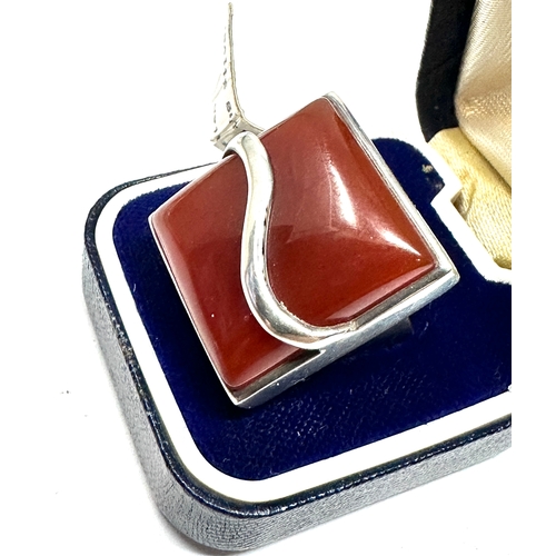 226 - large Sterling silver Kali Ma designer carnelian  ring weight 15g