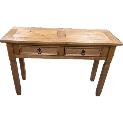 Pine 2 drawer console table measures approximately 33 inches tall 50 ...