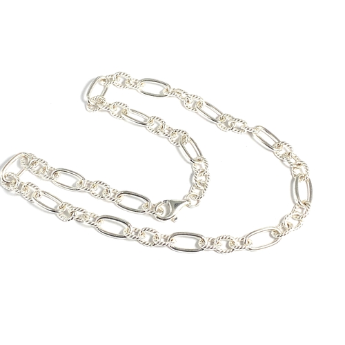 167 - Sterling Silver Paper Link Chain Necklace Weight 33g
