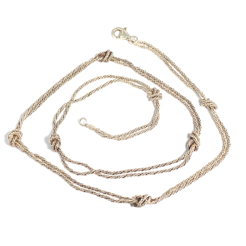 168 - Silver 925 Rope Chain Necklace Weight 15g
