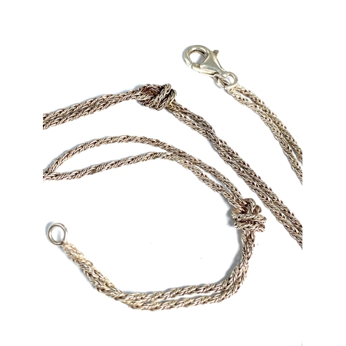 168 - Silver 925 Rope Chain Necklace Weight 15g