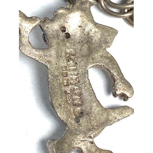 181 - Vintage Silver Charm Bracelet with 4 Charms inc Tom from Tom and Jerry MGM 1973 Weight 20g