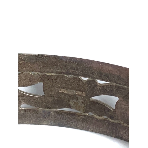 182 - vintage sterling silver hinged bangle bracelet  weight 31g