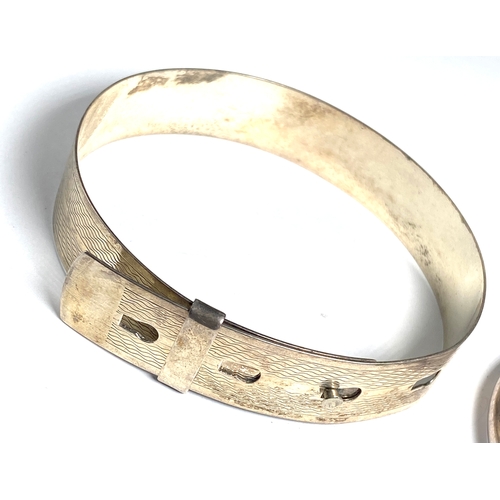 183 - Selection of 2 Sterling Silver Bracelets inc Buckle Bracelet Weight 30g