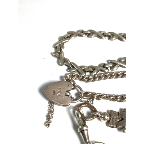 202 - Selection of three Silver vintage decorative Bracelets Weight 33g