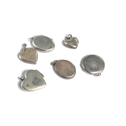 205 - Selection of 6 Vintage Silver Lockets Weight 23g