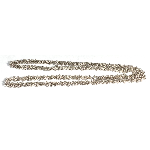 214 - Large 900 Silver Necklace Weight 74g