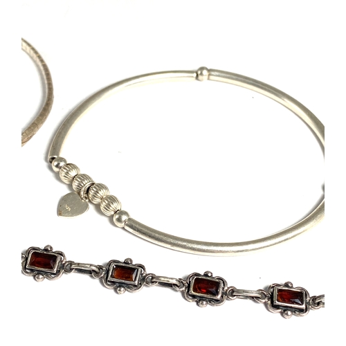 215 - Selection of Three Vintage silver Bracelets Weight 25g