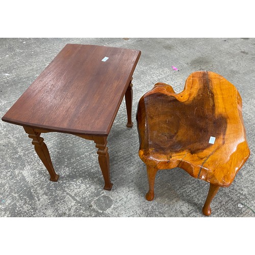 Two vintage coffee tables largest measures 17 inches tall 25 inches ...