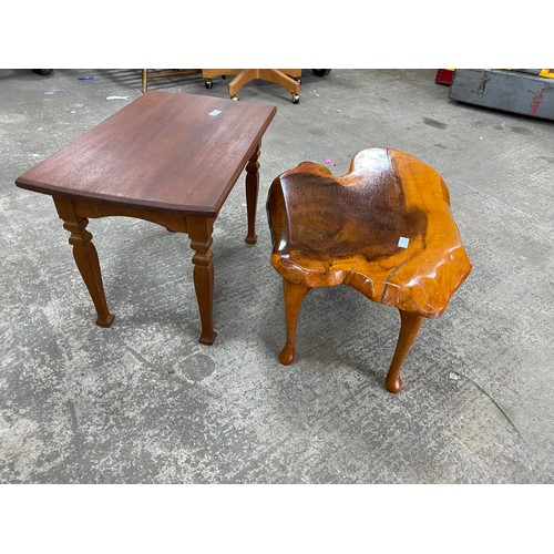 Two vintage coffee tables largest measures 17 inches tall 25 inches ...