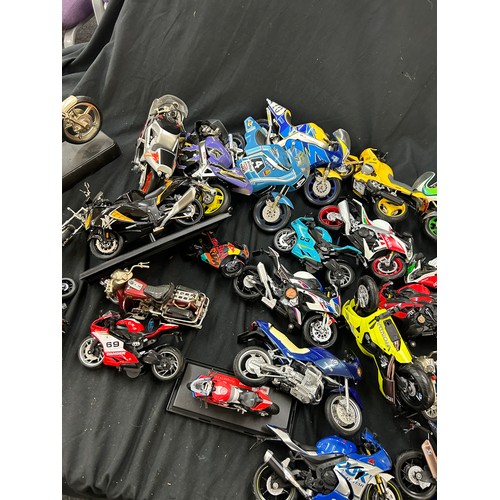 Large collection of assorted model motorcycles to include various ...
