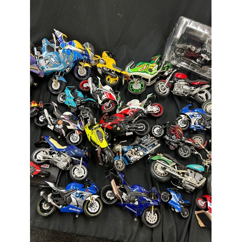 Large collection of assorted model motorcycles to include various ...
