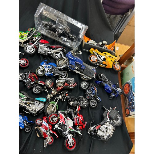 Large collection of assorted model motorcycles to include various ...