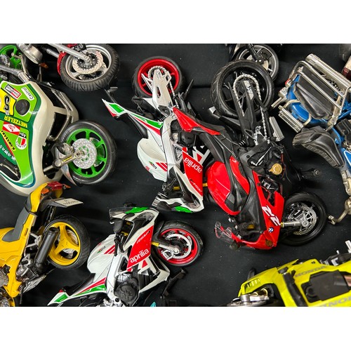 Large collection of assorted model motorcycles to include various ...