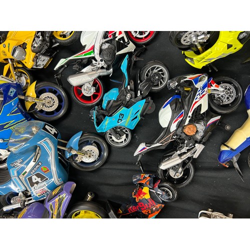 Large collection of assorted model motorcycles to include various ...