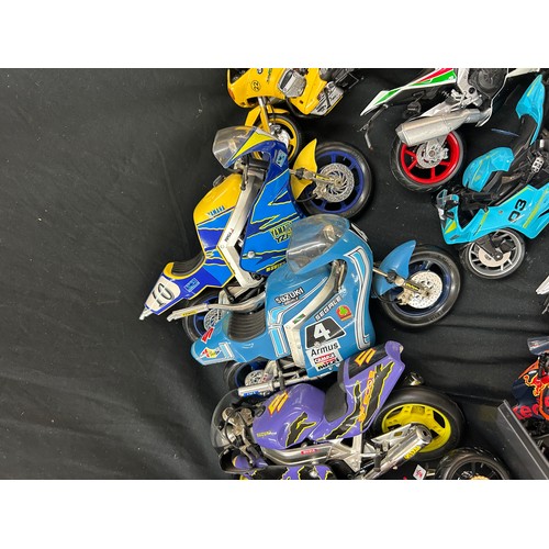 Large collection of assorted model motorcycles to include various ...