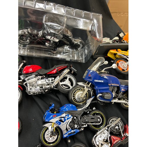 Large collection of assorted model motorcycles to include various ...