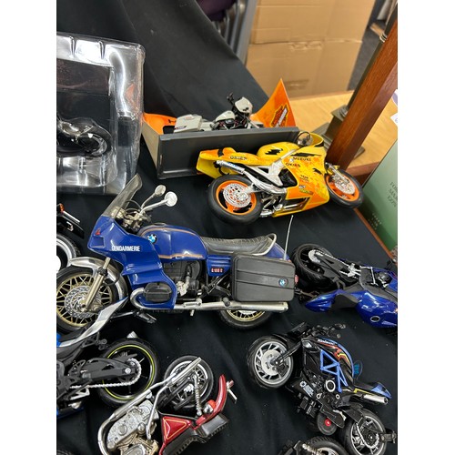 Large collection of assorted model motorcycles to include various ...