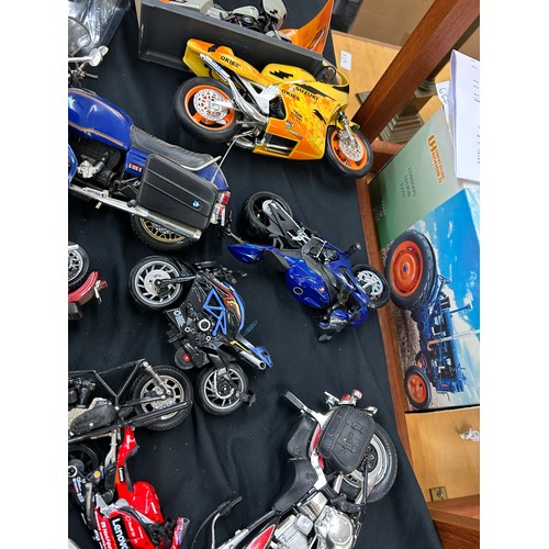 Large collection of assorted model motorcycles to include various ...