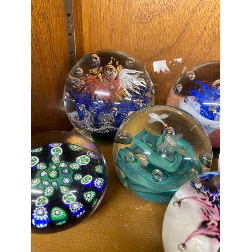 59 - Selection of assorted glass paperweights