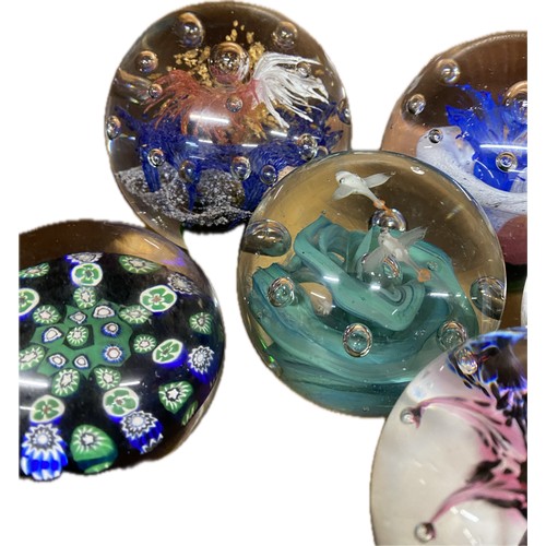 59 - Selection of assorted glass paperweights