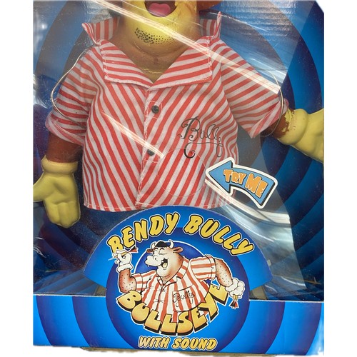34 - Vintage Bendy Bully Bullseye 2006 Figure with Sound in Original Box, untested