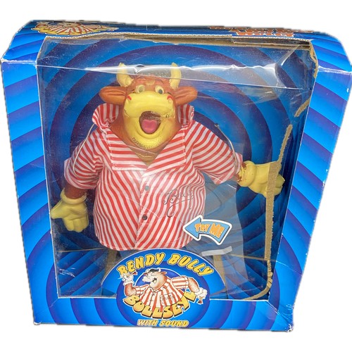 34 - Vintage Bendy Bully Bullseye 2006 Figure with Sound in Original Box, untested