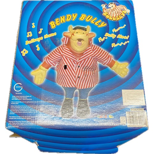 34 - Vintage Bendy Bully Bullseye 2006 Figure with Sound in Original Box, untested