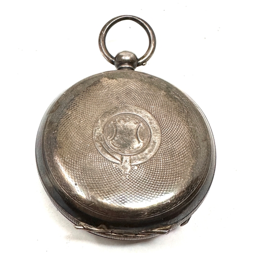 388 - Antique silver open face j.g.graves sheffield pocket watch the watch is ticking weight 123g