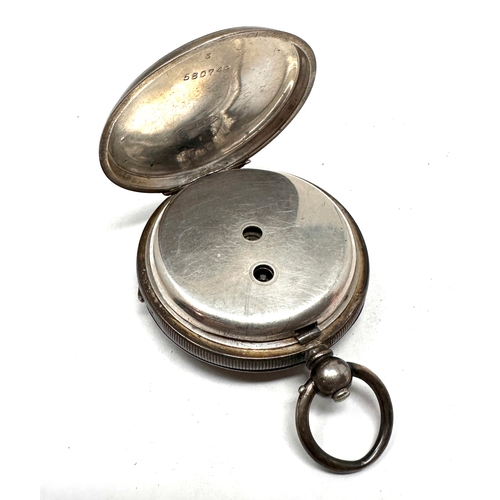 388 - Antique silver open face j.g.graves sheffield pocket watch the watch is ticking weight 123g