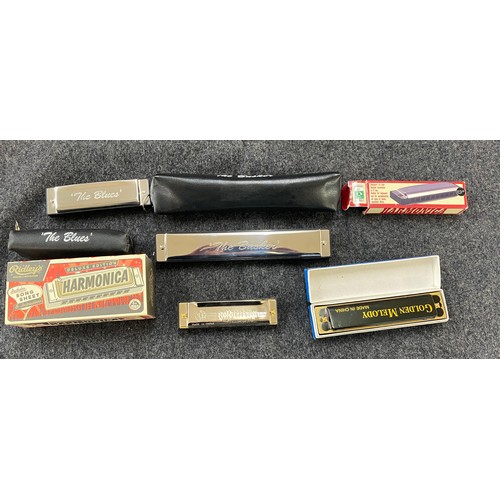 416 - Selection of vintage harmonicas, some in original boxes