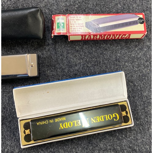 416 - Selection of vintage harmonicas, some in original boxes
