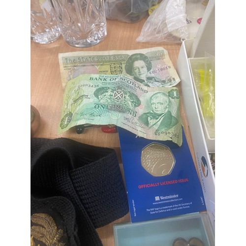 414 - Selection of collectables includes cars, collectors coin etc