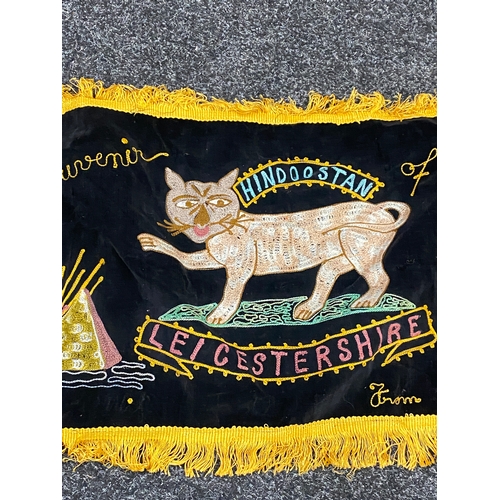 433 - Framed Souvenir ww2 wall hanging embroidery