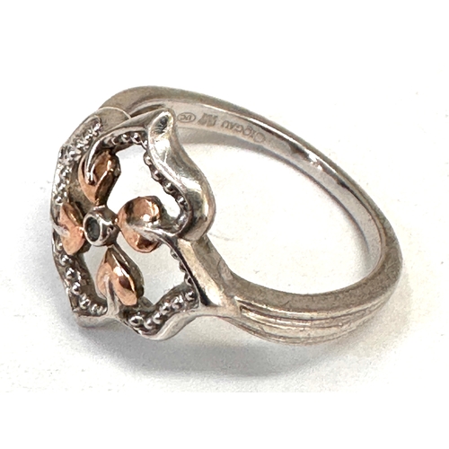 Vintage silver & gold detail clogau ring
