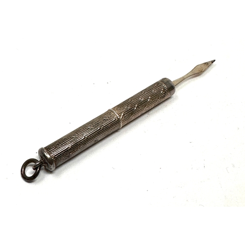 11 - Antique silver propelling toothpick