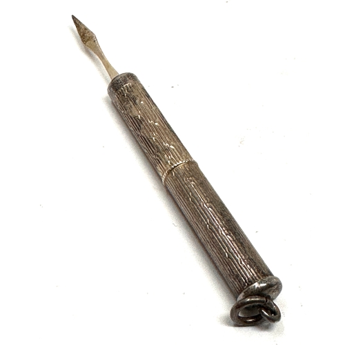 11 - Antique silver propelling toothpick