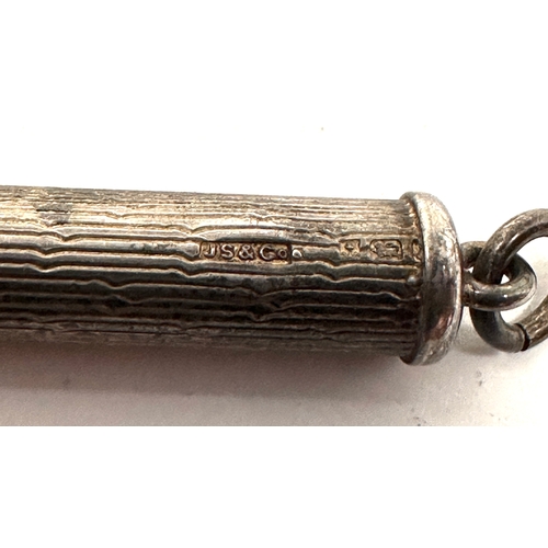 11 - Antique silver propelling toothpick