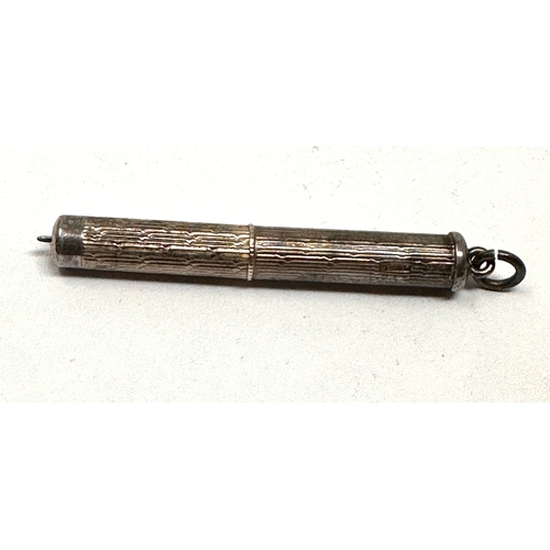 11 - Antique silver propelling toothpick