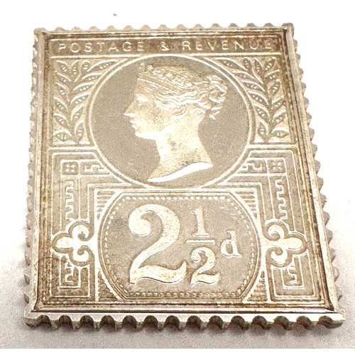 14 - Vintage silver postage stamp ingot weight 11g