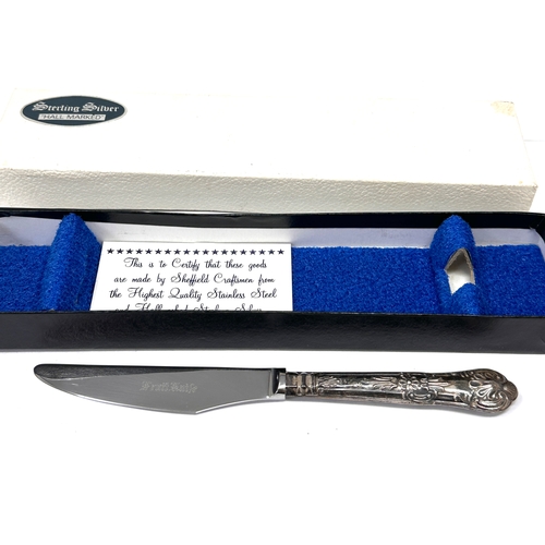 16 - Vintage Boxed silver handle fruit knife
