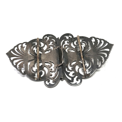 18 - Large antique silver nurses buckle chester silver hallmarks weight 59g