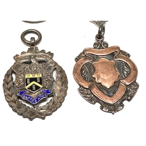 19 - 4 antique silver fobs weight 46g